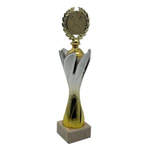 Pikado trofej,mermerno postolje,srebrno-zlatni, visina 33cm