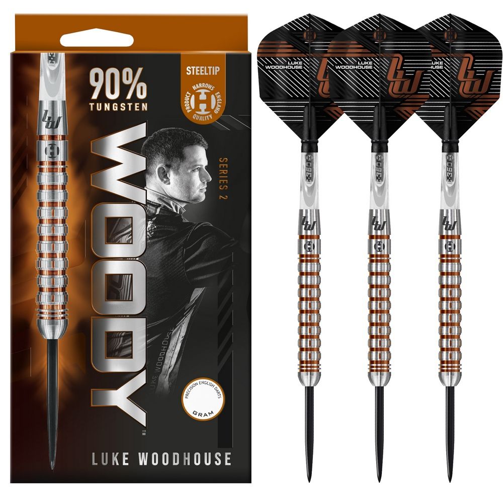 Set strelica steel Harrows Luke Woodhouse Series 2 25g, 90% wolfram - Slika 3