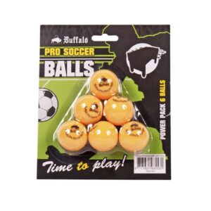Loptica za stoni fudbal Buffalo Pro Table žuta 6kom