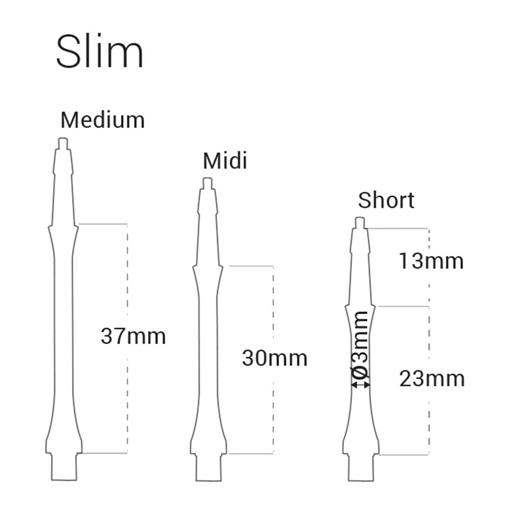 Tela za strelice Harrows Clic short bela 23mm Slim - Slika 2