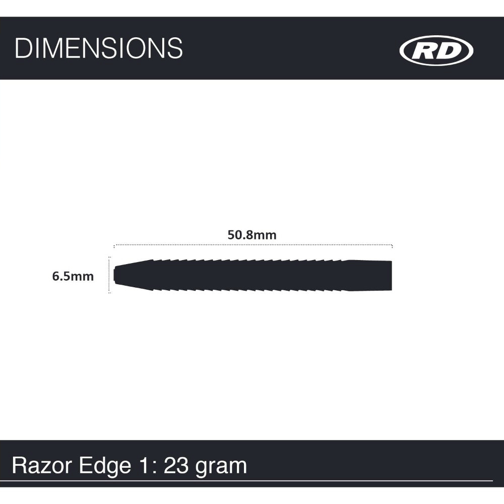 Pikado strelice RedDragon steel Razor Edge 23g, 85% wolfram - Slika 4