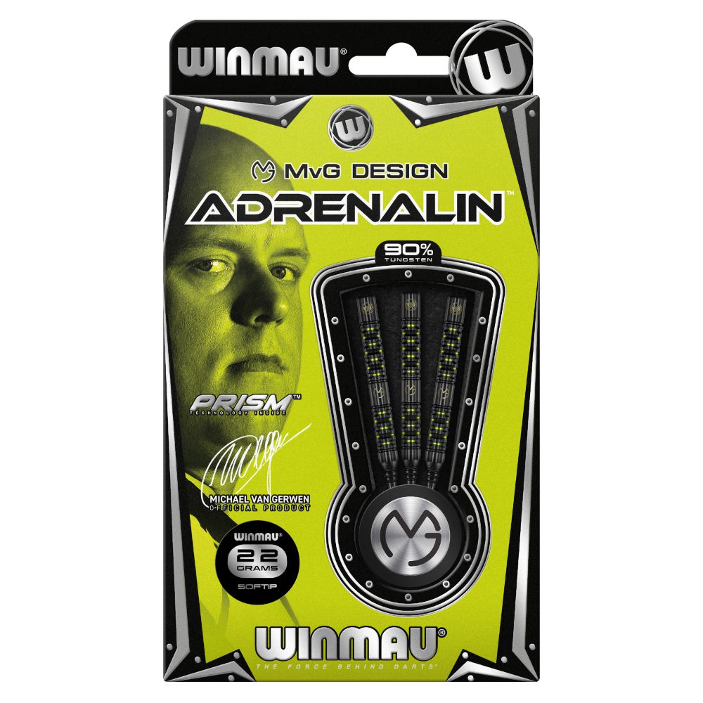 Winmau set strelica soft MvG Adrenalin 22g, 90% wolfram - Slika 3