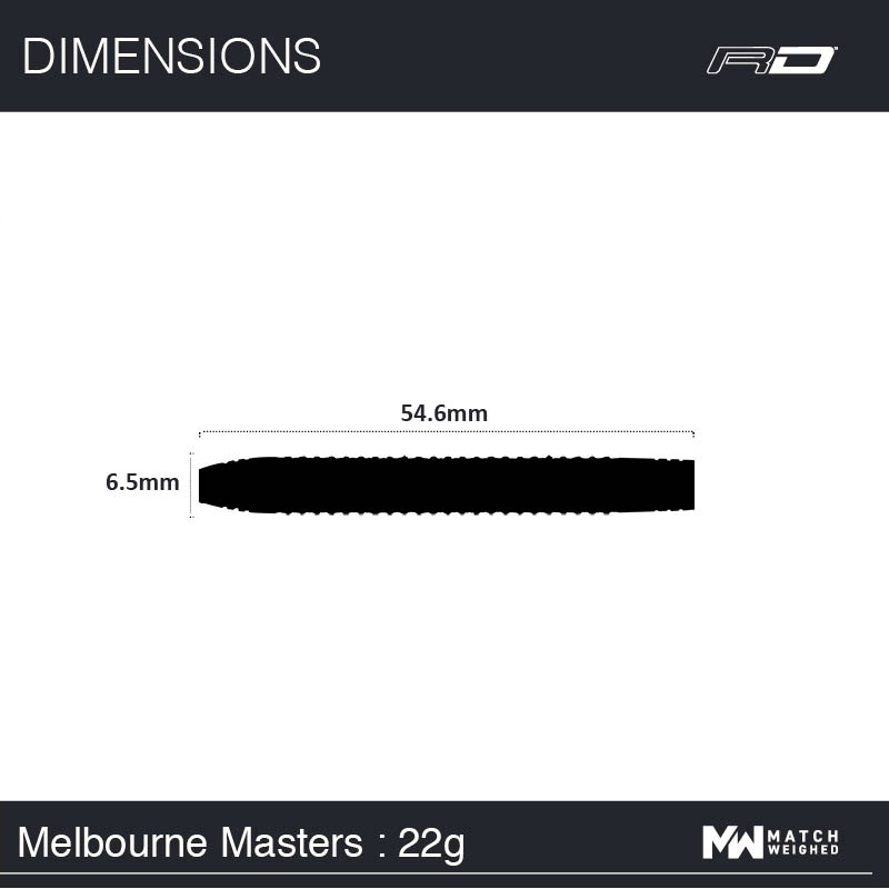 Pikado strelice steel RedDragon Peter Wright Melbourne Master 22g, 90% wolfram - Slika 4