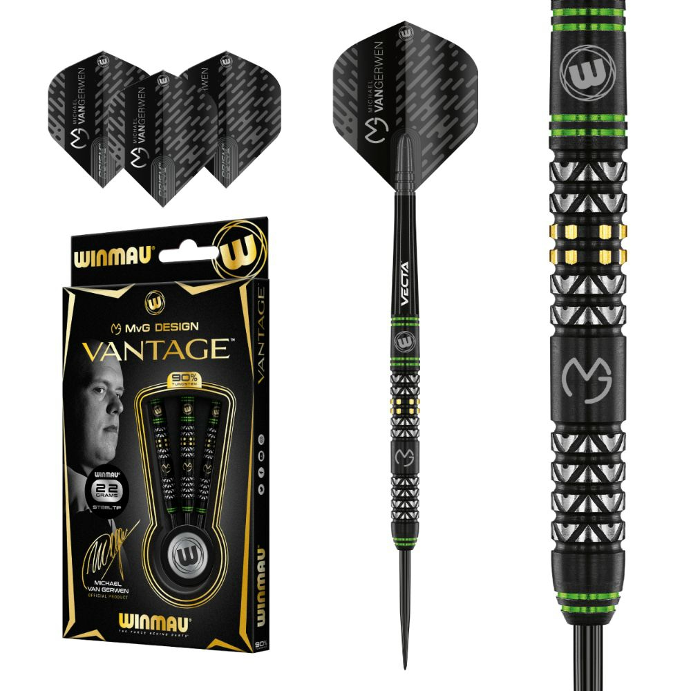Set strelica Winmau steel Michael van Gerwen Vantage 22g, 90% wolfram - Slika 2