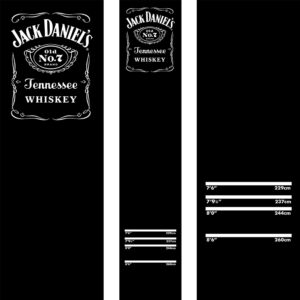 Gumena podloga JACK DANIELS sa logom JD 290x60cm crna