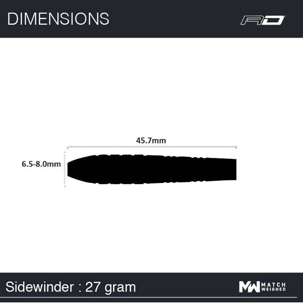 Pikado strelice RedDragon steel Sidewinder 80% wolfram 27g - Slika 4