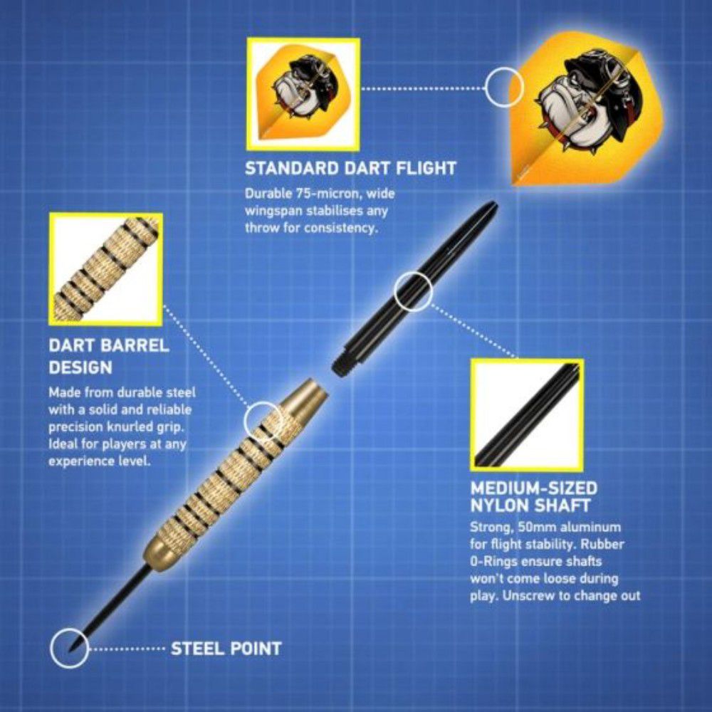 Set strelica Shot steel Duel 18g, brass, 2 seta - Slika 2