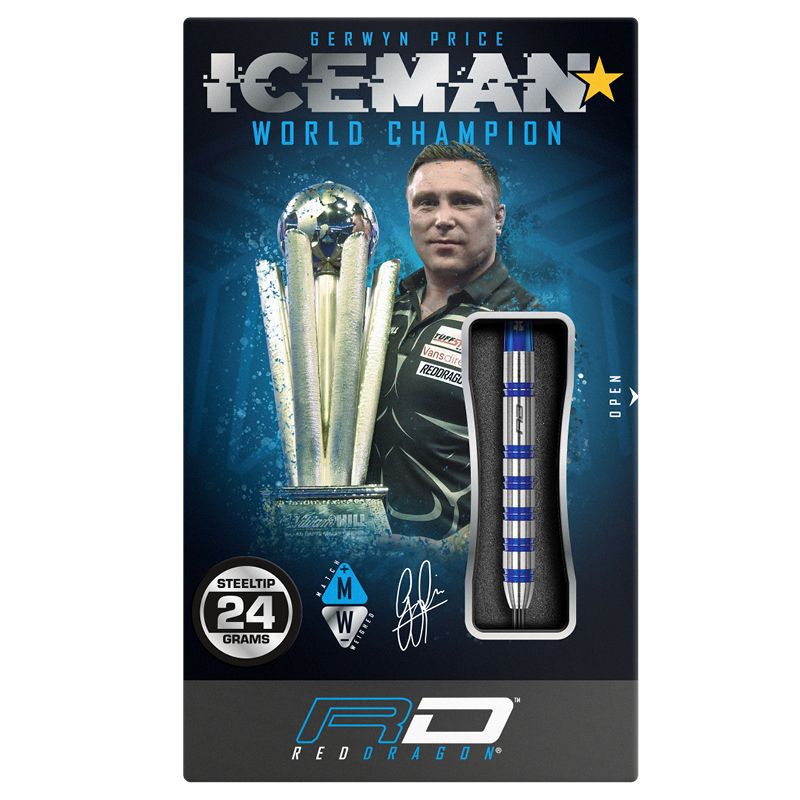 Pikado strelice steel RedDragon Gerwyn Price Iceman Challenger, 24g, 85% wolfram - Slika 3