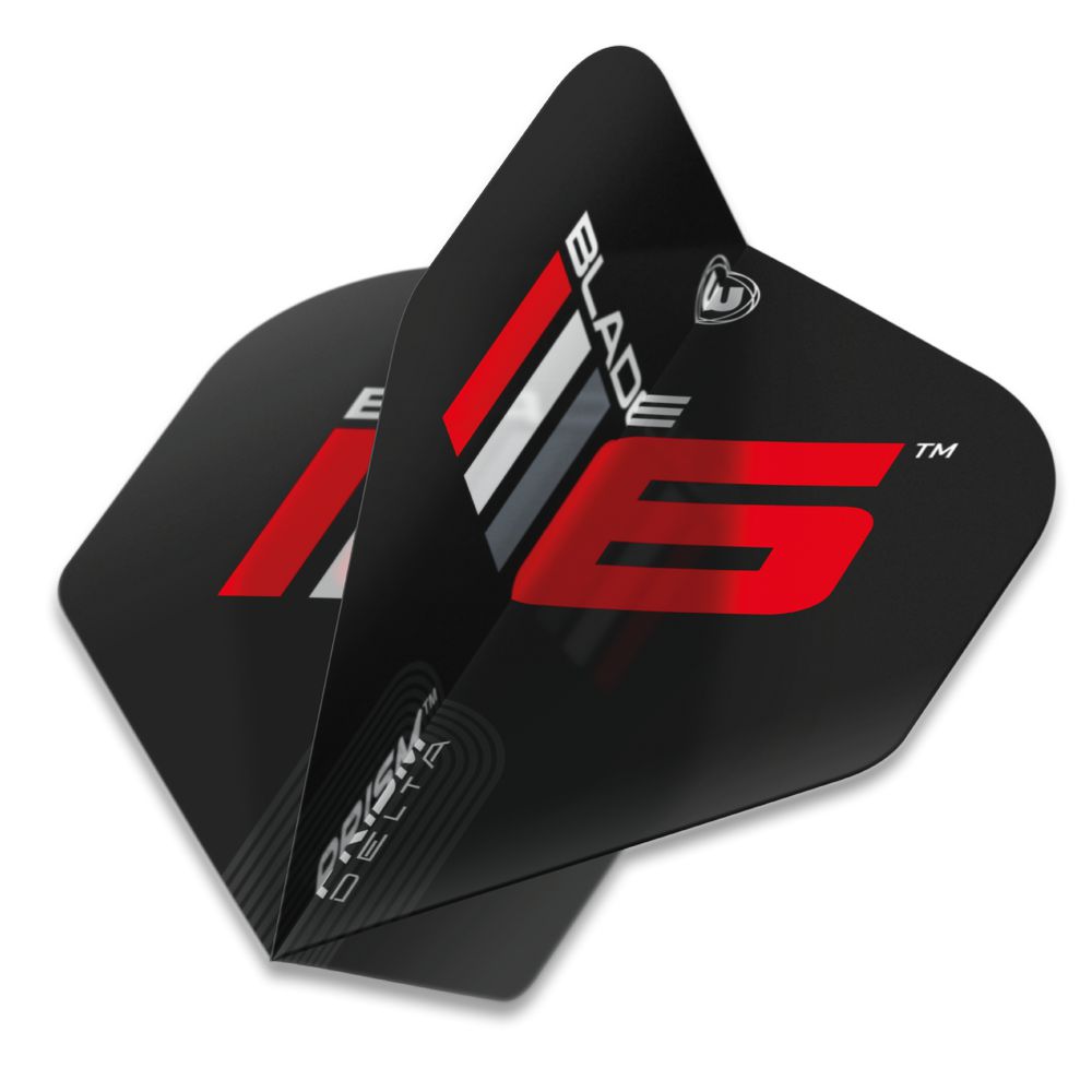 Pera za strelice Winmau Delta Blade 6 logo, crna - Slika 2