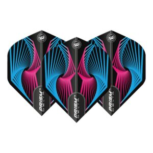 Pera za strelice Winmau Prism Delta Spiral, plava-roze