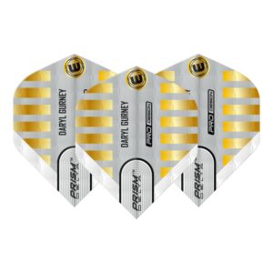 Pera za strelice Winmau Prism Delta Daryl Gurney, zlatno-bela
