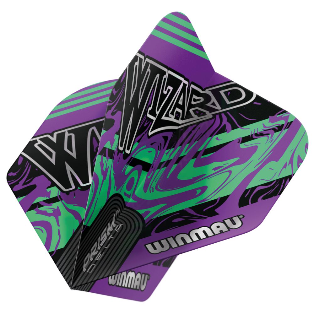 Pera za strelice Winmau Prism Delta Simon Whitlock Wizard, ljubičasto-srebrna - Slika 2