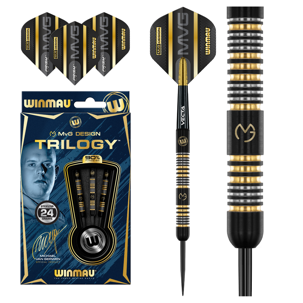 Strelice Winmau steel MvG Trilogy 24g, 90% wolfram - Slika 2