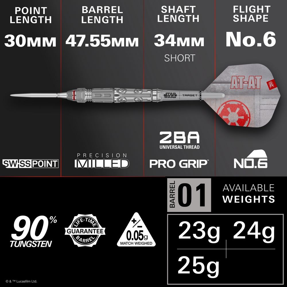 Set strelica steel STAR WARS TARGET AT-AT 23g SP 90% wolfram - Slika 3