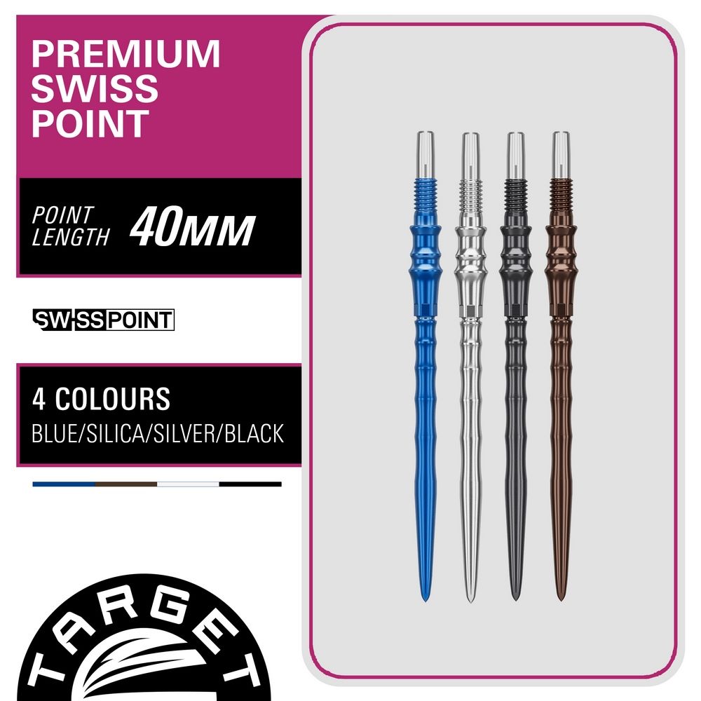 Vrhovi za strelice Target Japan Premium Swiss Point plavi 40mm - Slika 2
