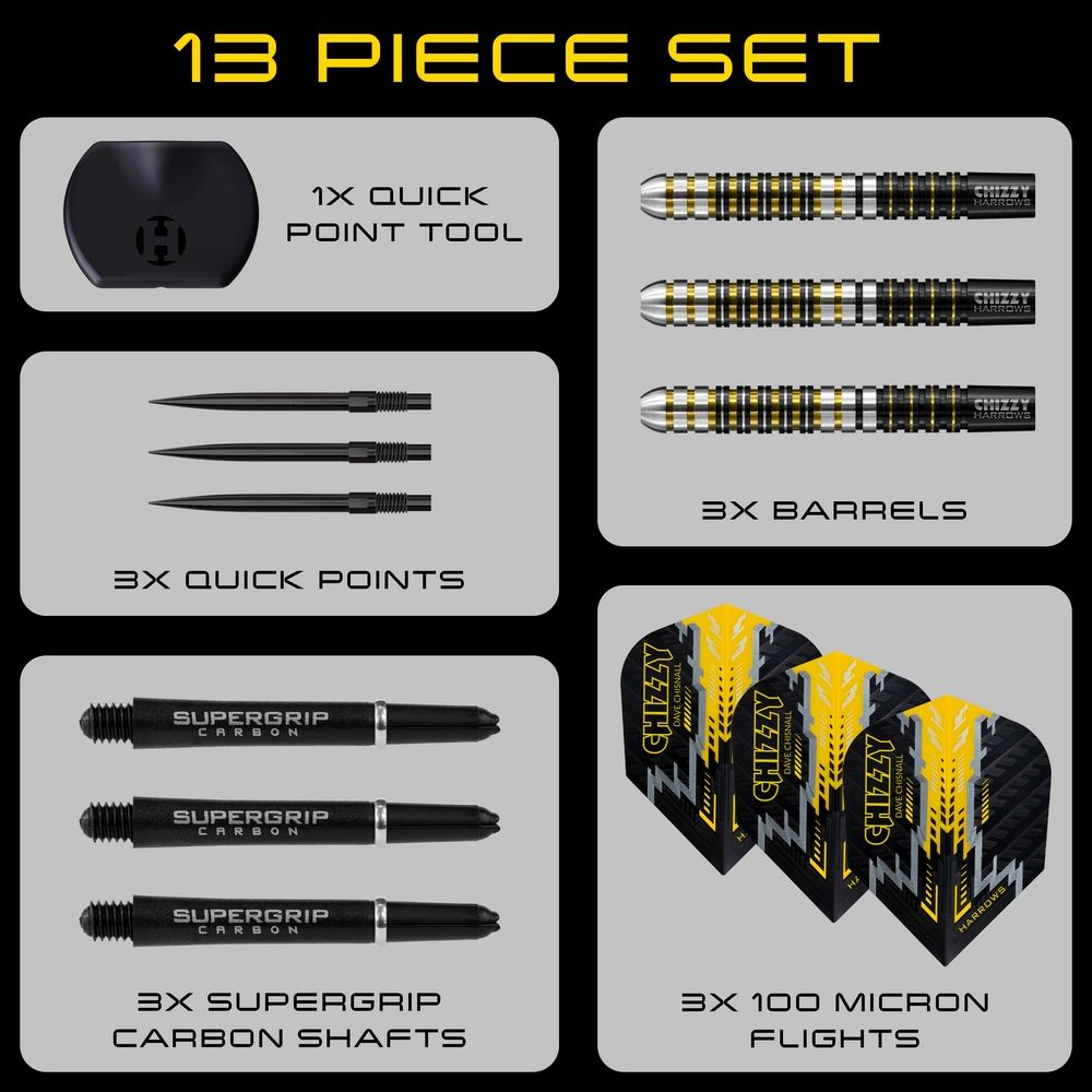 Set strelica steel Harrows Chizzy 25g QP 90% wolfram - Slika 7