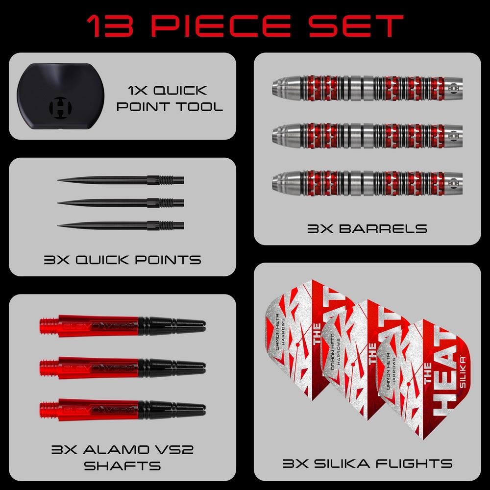 Set strelica steel Harrows Damon Heta Series 3 25g QP 90% wolfram - Slika 7