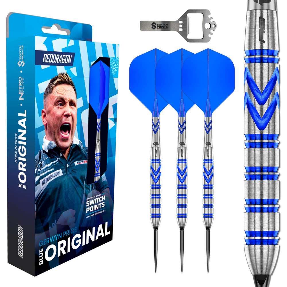 Set strelica steel Red Dragon Gerwyn Price Gezzy Blue 26g SP 90% wolfram - Slika 3
