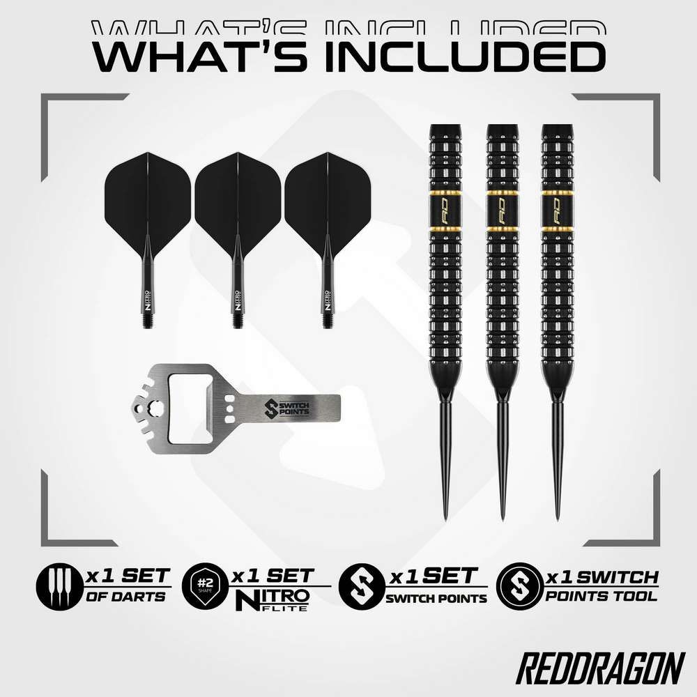 Set strelica steel Red Dragon Ascend Parallel 22g SP 90% wolfram - Slika 4
