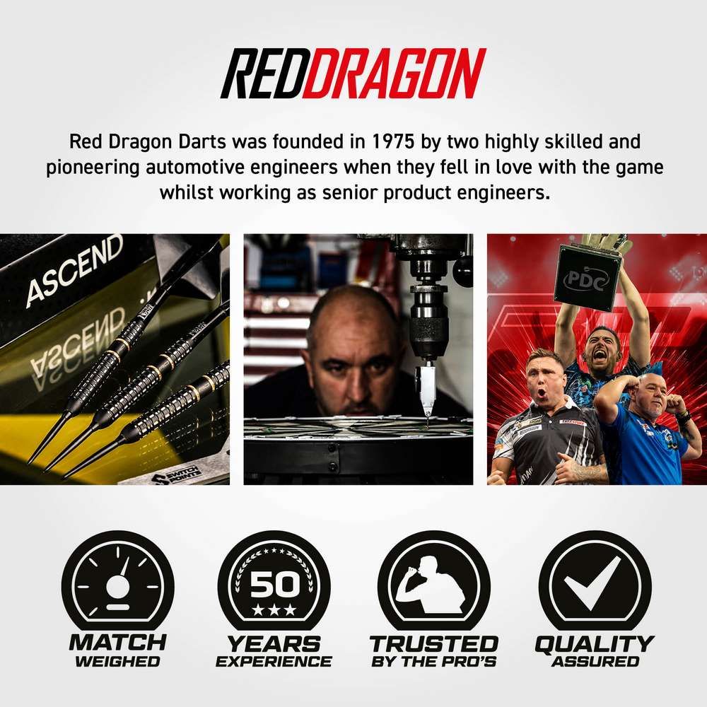 Set strelica steel Red Dragon Ascend Parallel 22g SP 90% wolfram - Slika 8