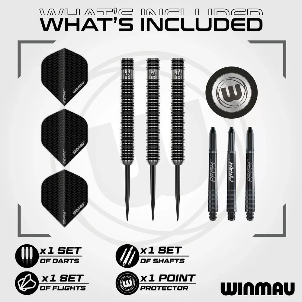 Pikado set Winmau steel BLACK OUT 90% wolfram 21g - Slika 3