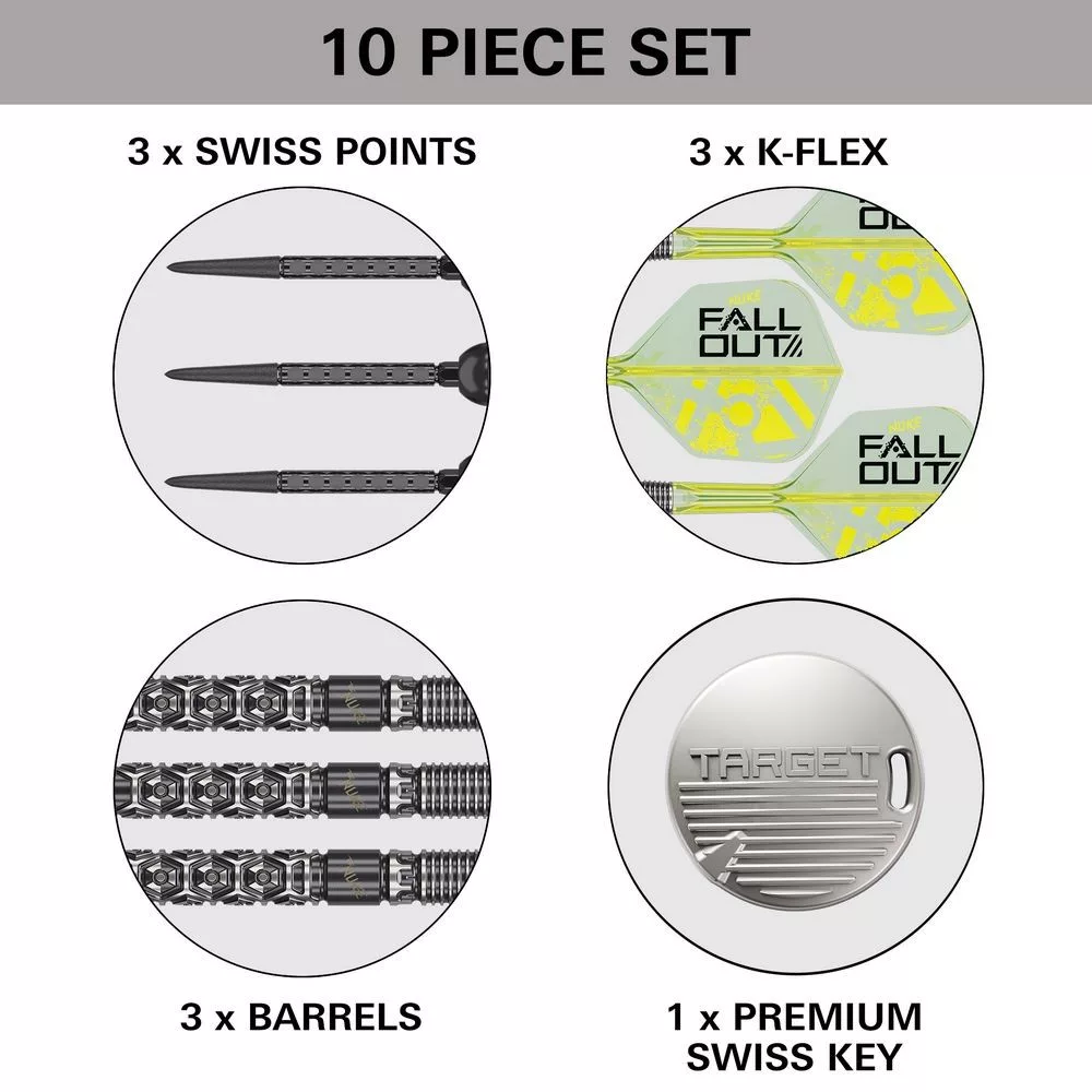 Set strelica steel SP Target Luke Littler Fallout, 24g 90% wolfram - Slika 6
