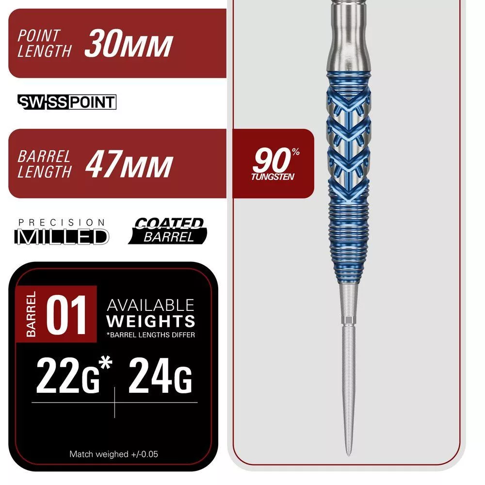 Set strelica steel TARGET JAPAN Toru Suzuki Sereno G3, 22g 90% wolfram - Slika 4