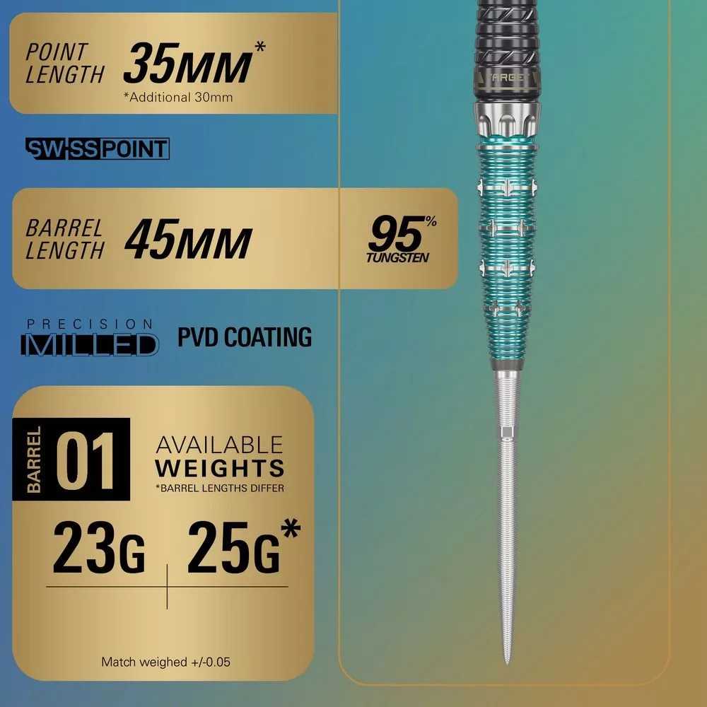 Set strelica steel TARGET JAPAN The Rising Miracle Limited Edition, 23g 95% wolfram - Slika 4