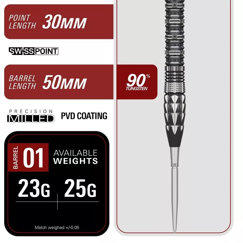 Set strelica steel TARGET JAPAN Mitsumasa Hoshino Pyro G12, 25g 90% wolfram - Slika 4