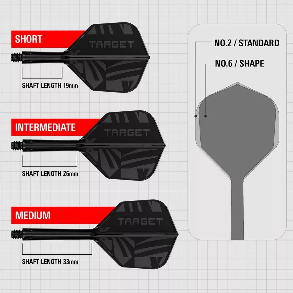 Target K-Flex Flight Black, No6 pera i short tela - Slika 2