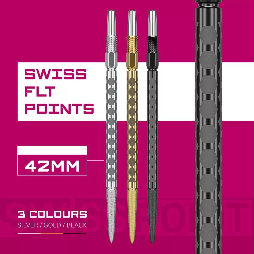 Vrhovi za strelice TARGET Swiss Point FLT, crni 42mm - Slika 6