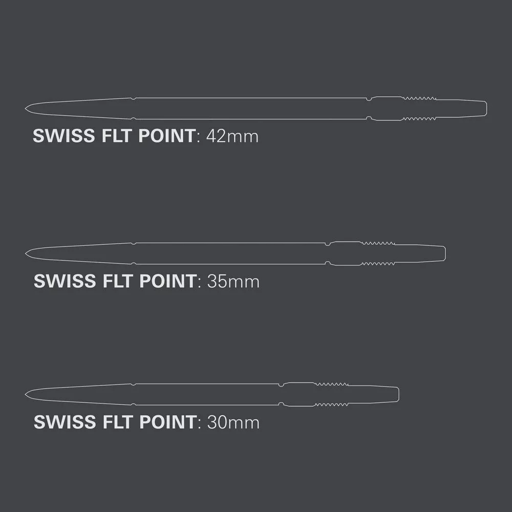 Vrhovi za strelice TARGET Swiss Point FLT, sivi 35mm - Slika 4