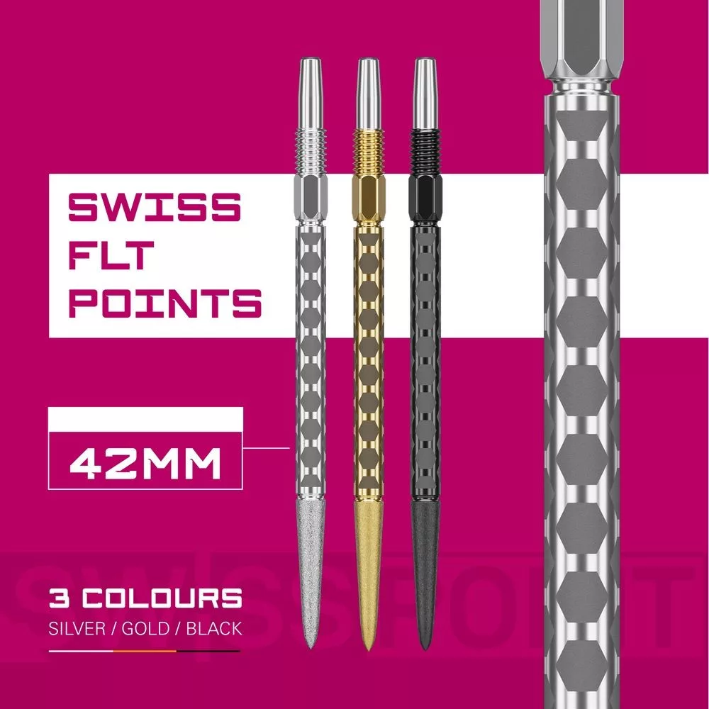 Vrhovi za strelice TARGET Swiss Point FLT, sivi 42mm - Slika 6